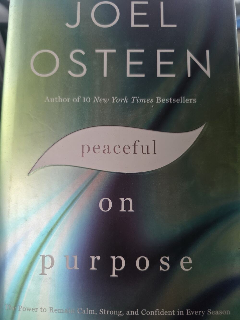 Peaceful on Purpose Joel Osteen Hardcover 2021 First Edition